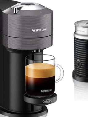 Nespresso Coffee Machine Set in Black and Silver